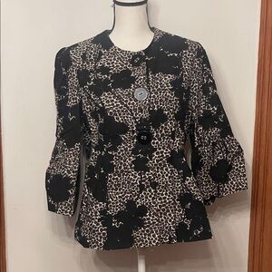 Vintage Elegant Black Women's Button Down Shirt